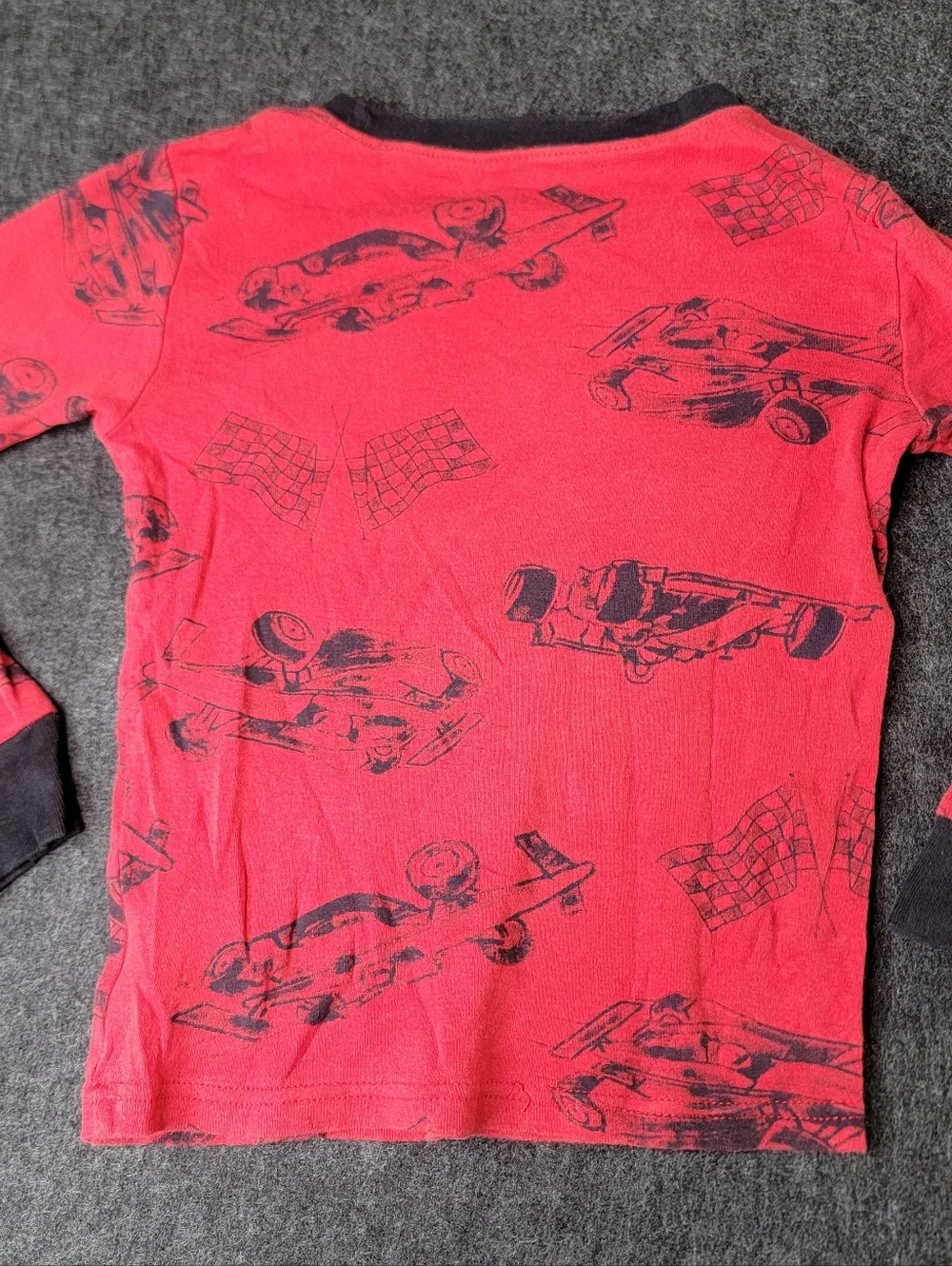 Carter's Little Kid's Red Black Race Car 100% Cotton Pajama Set Size 7 Boy's